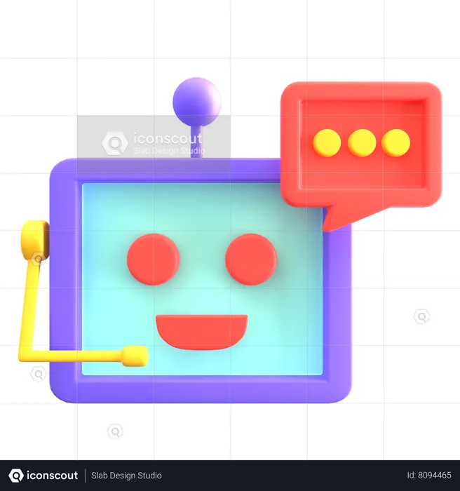 Bot de discussion  3D Icon
