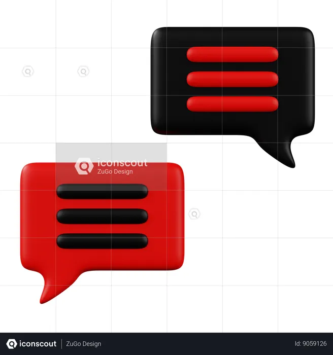 Chat Box 3D Icon download in PNG, OBJ or Blend format