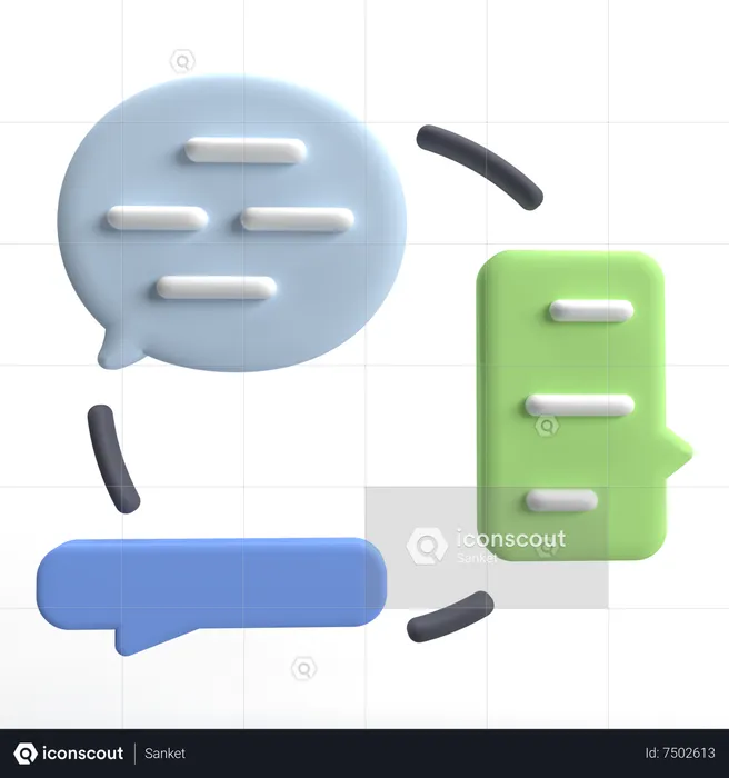 Chat Box  3D Icon