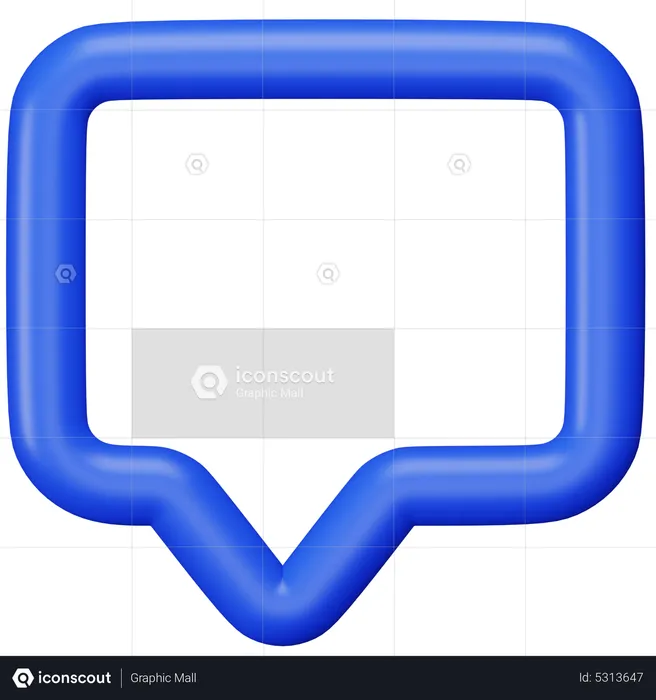 Chat Box Left  3D Icon