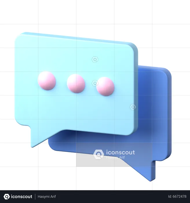 Chat Bubble  3D Icon