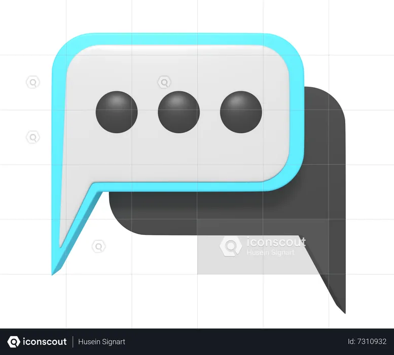 Chat Bubble  3D Icon