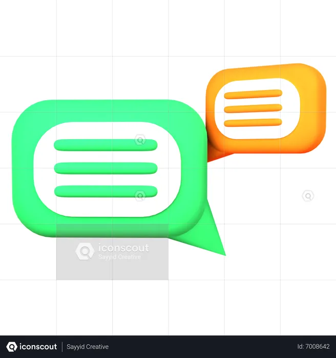 Chat Bubble  3D Icon