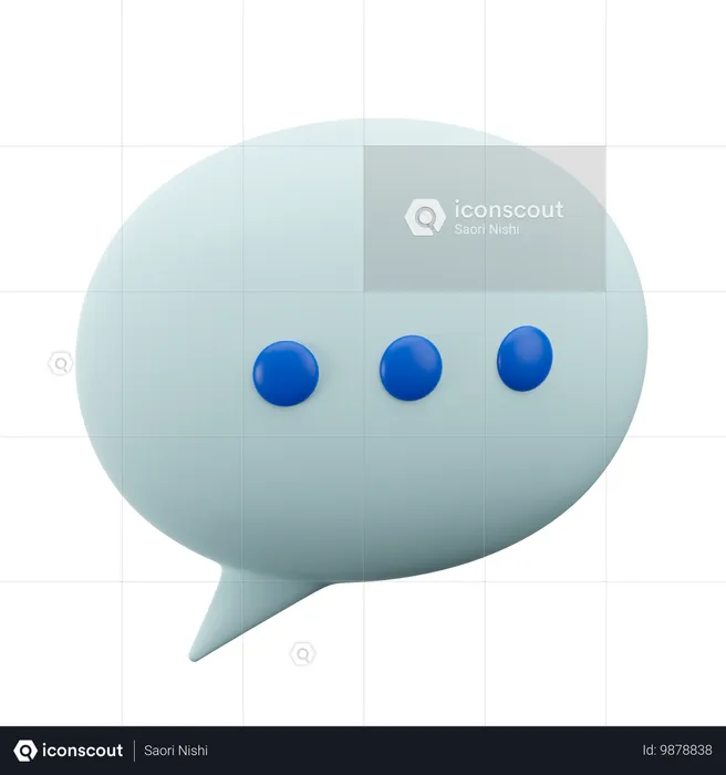 Chat Bubble  3D Icon