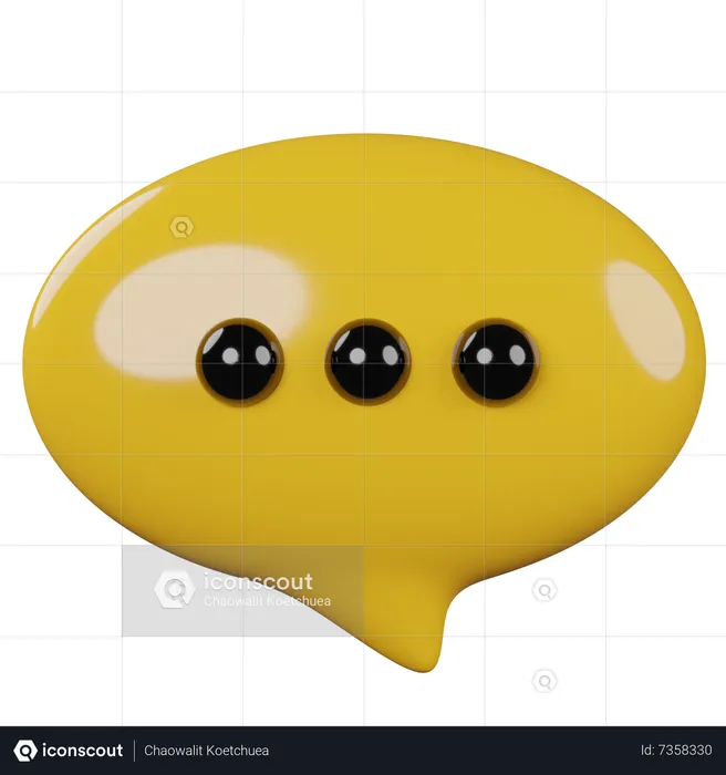 Chat Bubble Emoji 3D Icon