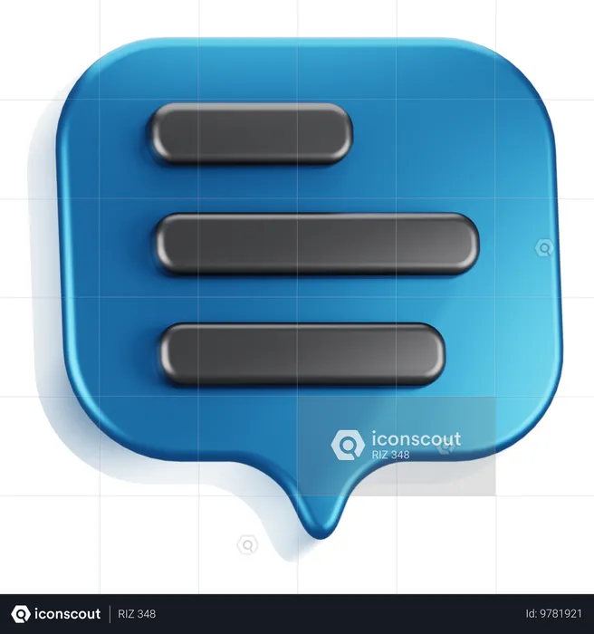 Chat Bubble  3D Icon