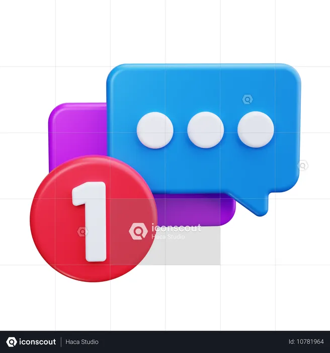 Chat Bubble  3D Icon