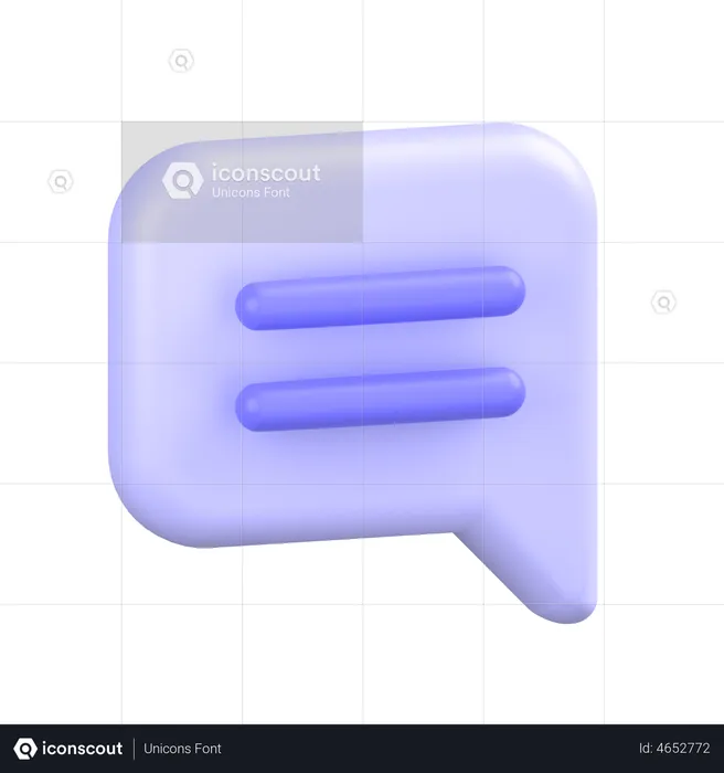 Comment Alt Message  3D Icon