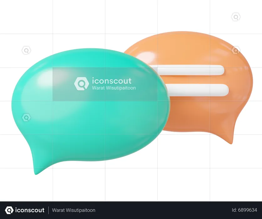 Chat Bubble  3D Icon