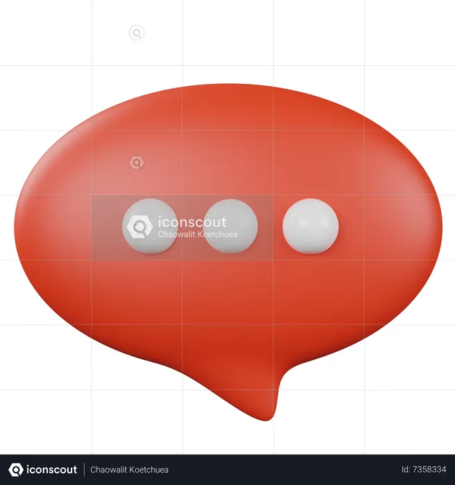 Chat Bubble Emoji 3D Icon
