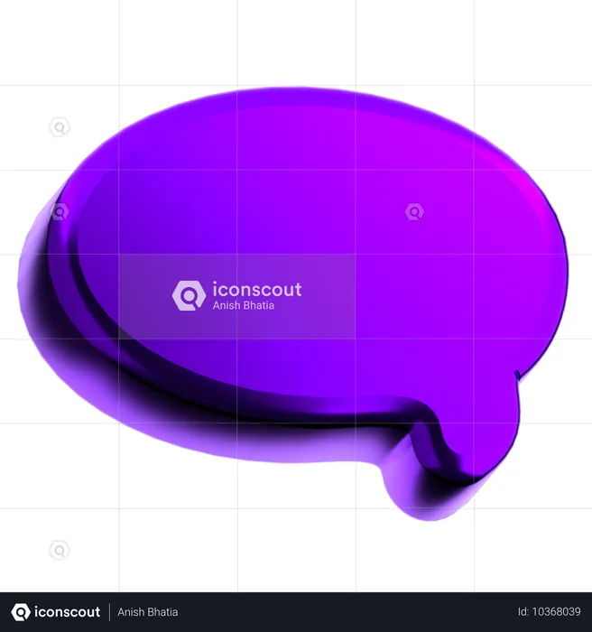 채팅 거품 추상 모양  3D Icon