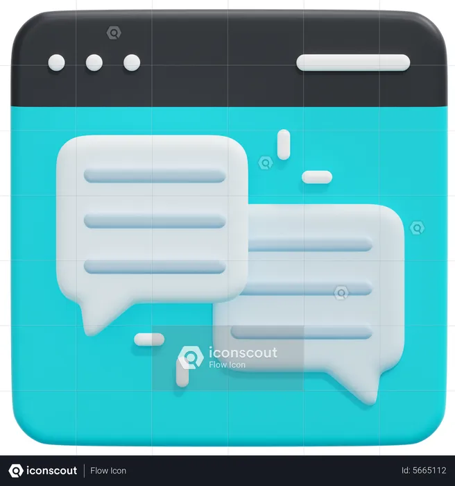 Chat Bubbles  3D Icon