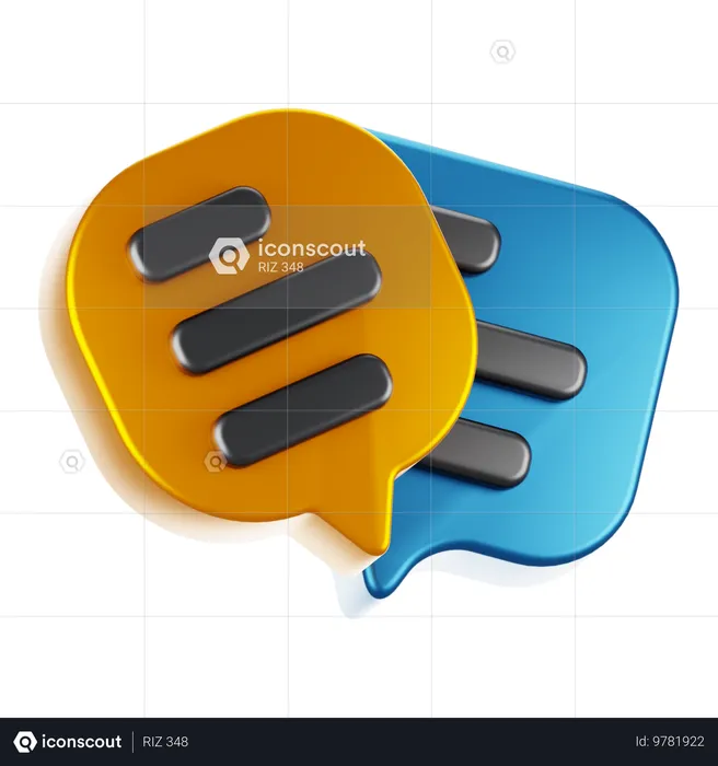 Bulle de discussion  3D Icon