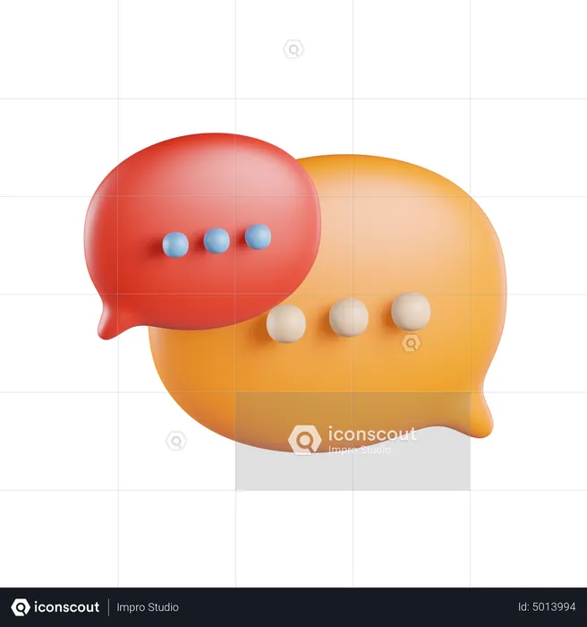 Chat de burbujas  3D Icon