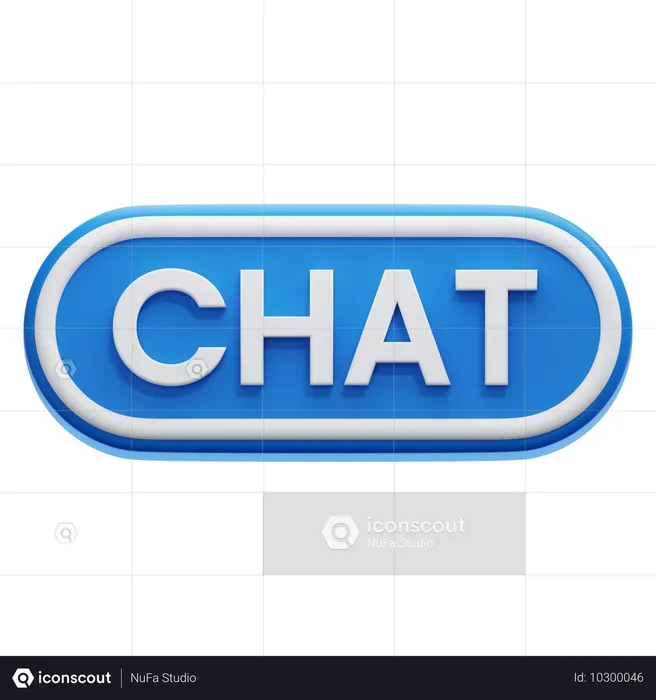 Chat Button  3D Icon