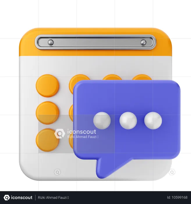 Calendrier de discussion  3D Icon