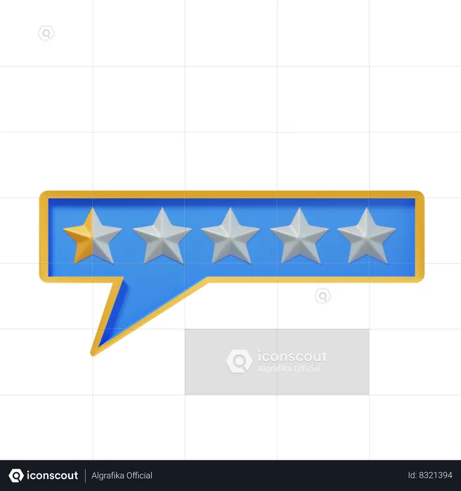 Chat cero punto cinco estrellas  3D Icon