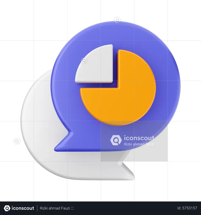 Chat Chart  3D Icon