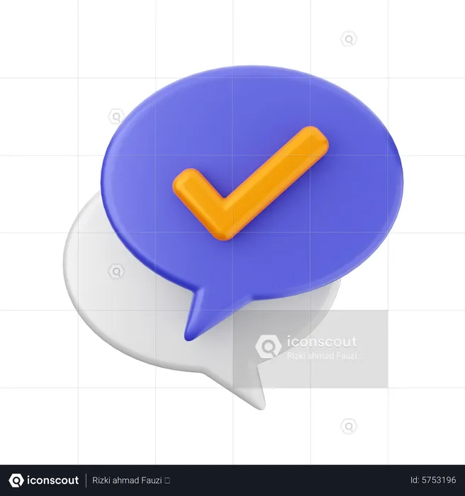 Chat check  3D Icon