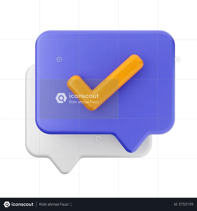 Chat check  3D Icon