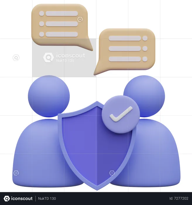 Chat cifrado  3D Icon