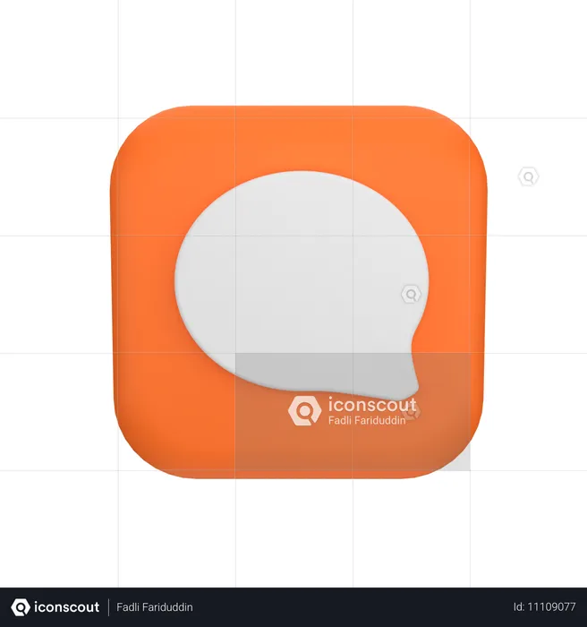 Chat comment  3D Icon