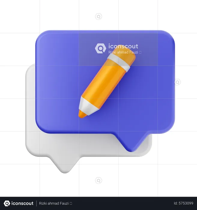 Chat create  3D Icon