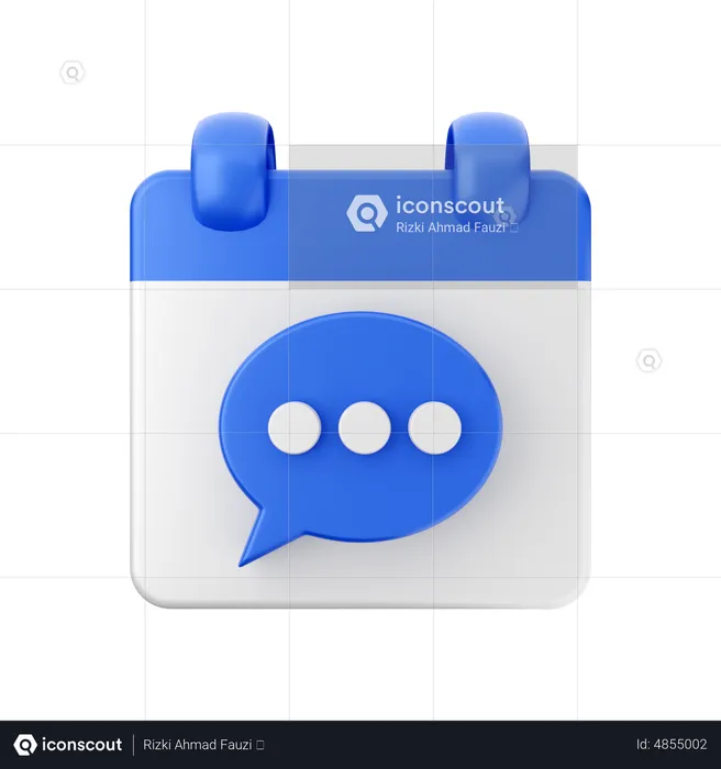 Chat Date  3D Icon