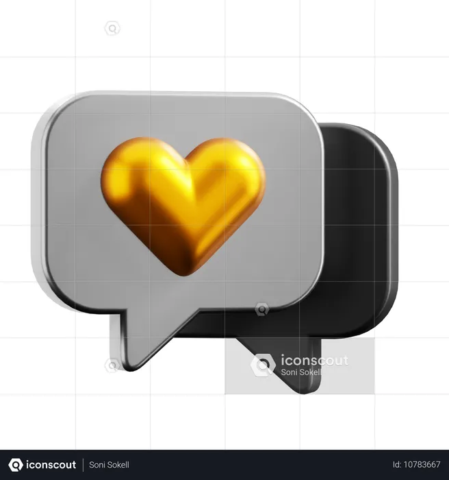 Charla de amor  3D Icon