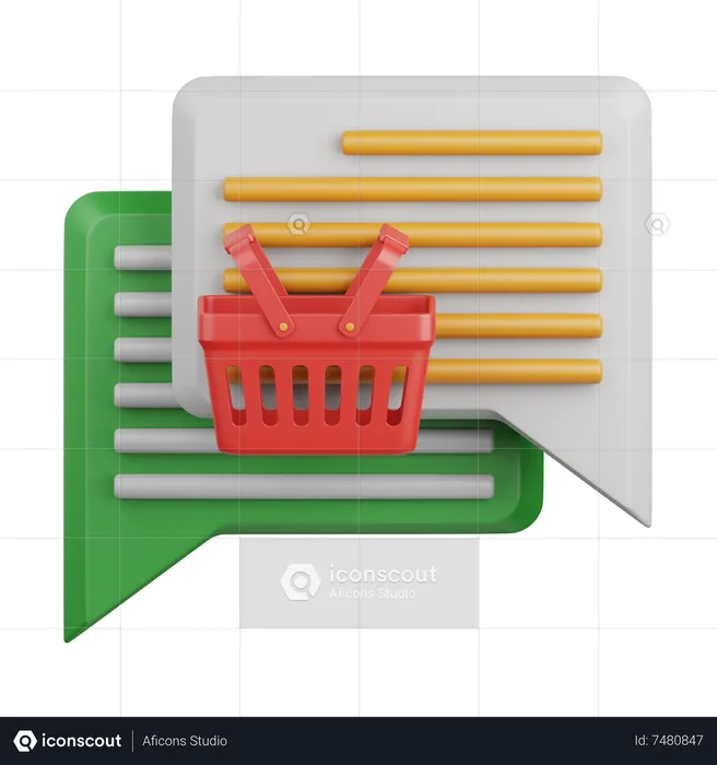 Charla de compras  3D Icon