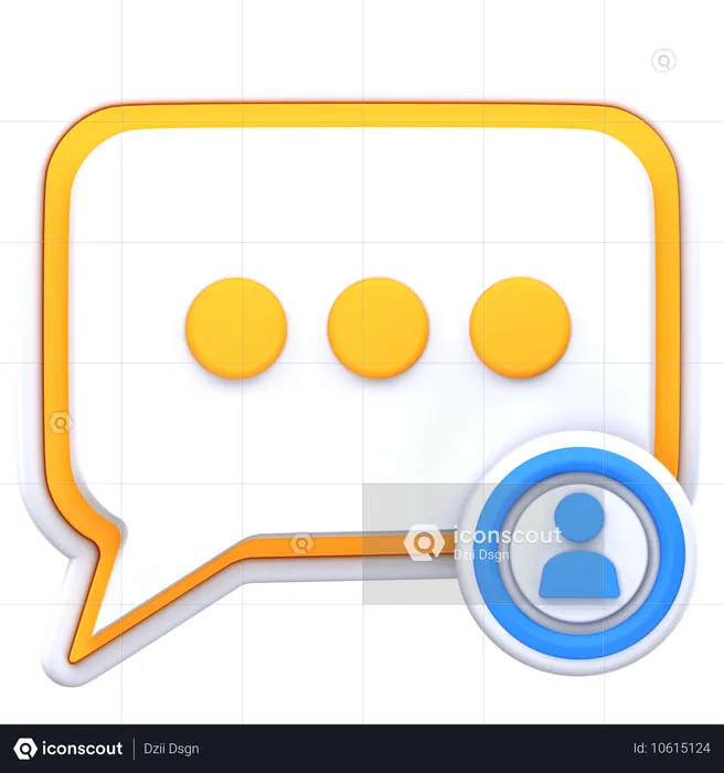 Chat de usuario  3D Icon