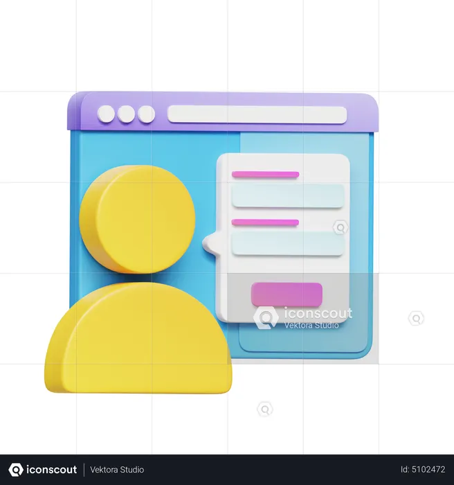 Bate-papo do usuário  3D Icon