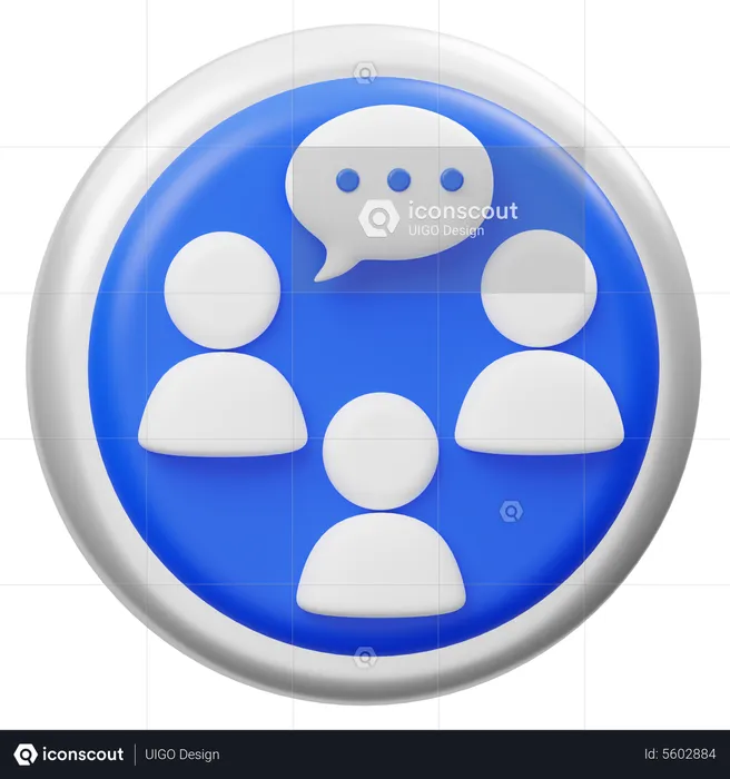 Conversa em grupo  3D Icon