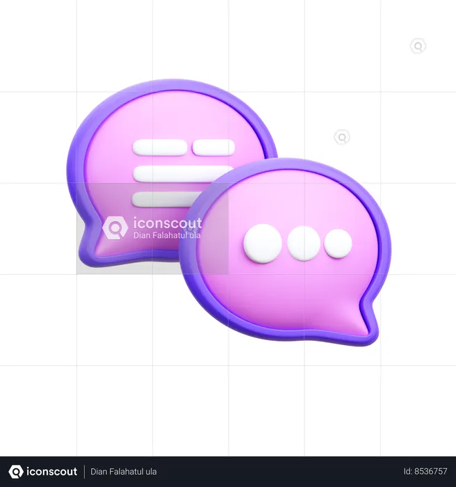 Chat en línea  3D Icon