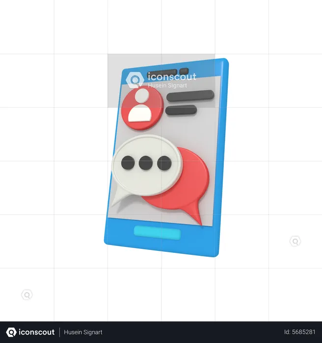 Chat en línea  3D Icon