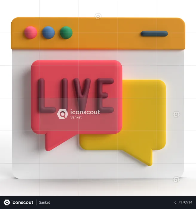 Chat en vivo  3D Icon