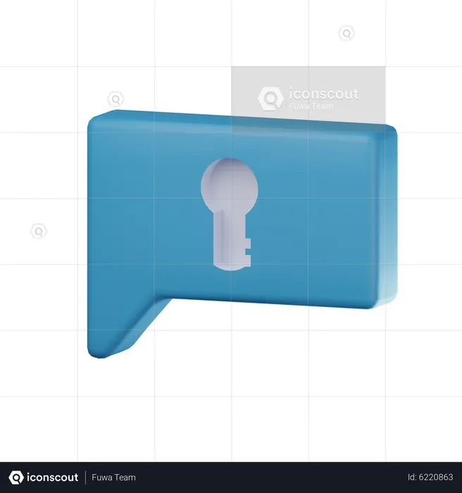 Chat Encryption  3D Icon