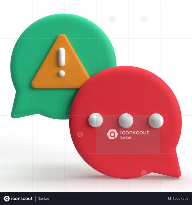 Chat Error  3D Icon