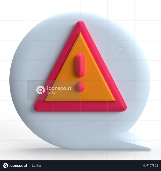 Chat Error  3D Icon