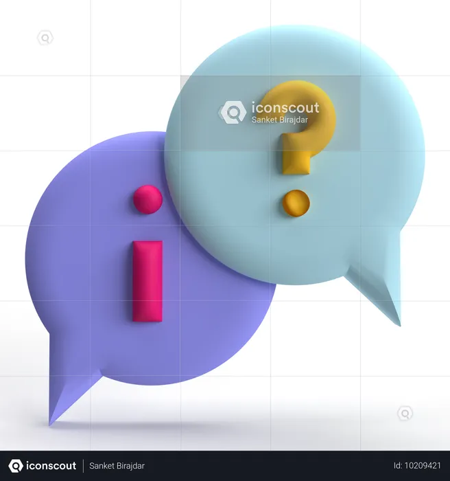 Chat FAQ  3D Icon