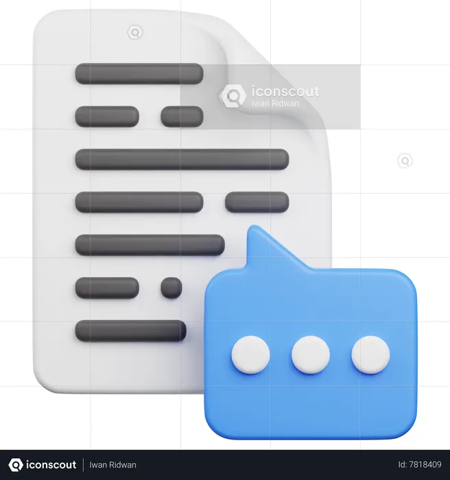 Chat File  3D Icon