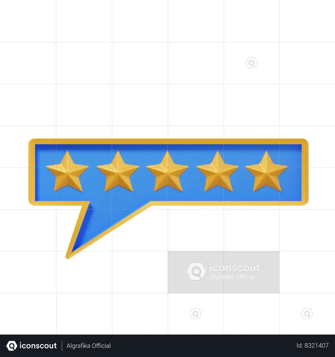 Chat Five Star  3D Icon