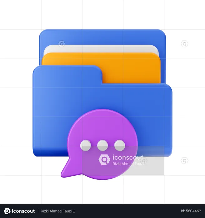 Chat Folder  3D Icon