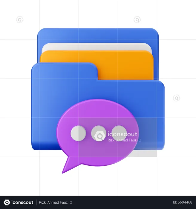 Chat Folder  3D Icon