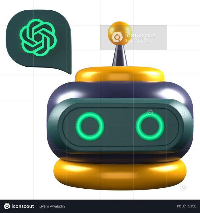 Chat Gpt Bot 3D Icon - Free Download Science & Technology 3D Icons ...