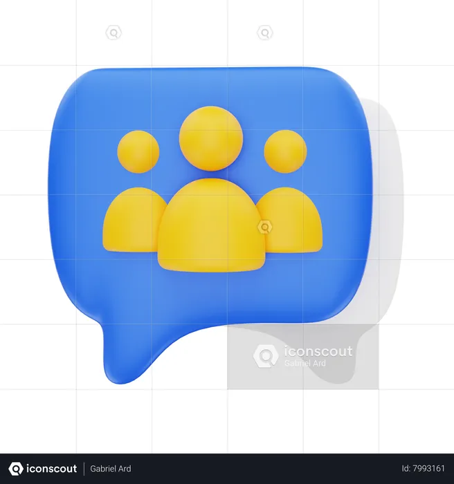 Chat Group  3D Icon