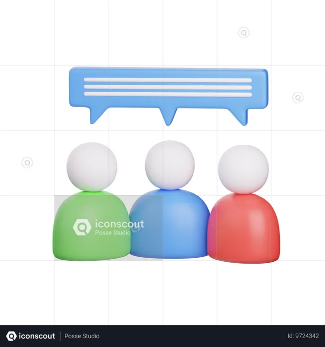 Grupo de chat  3D Icon