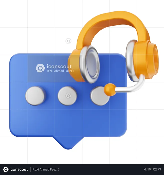 Chat Helpdesk  3D Icon