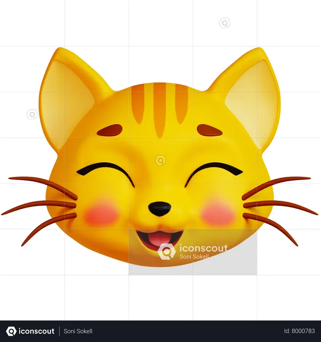 Chat heureux Emoji 3D Icon