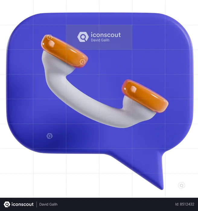 Chat Icon Stylized  3D Icon